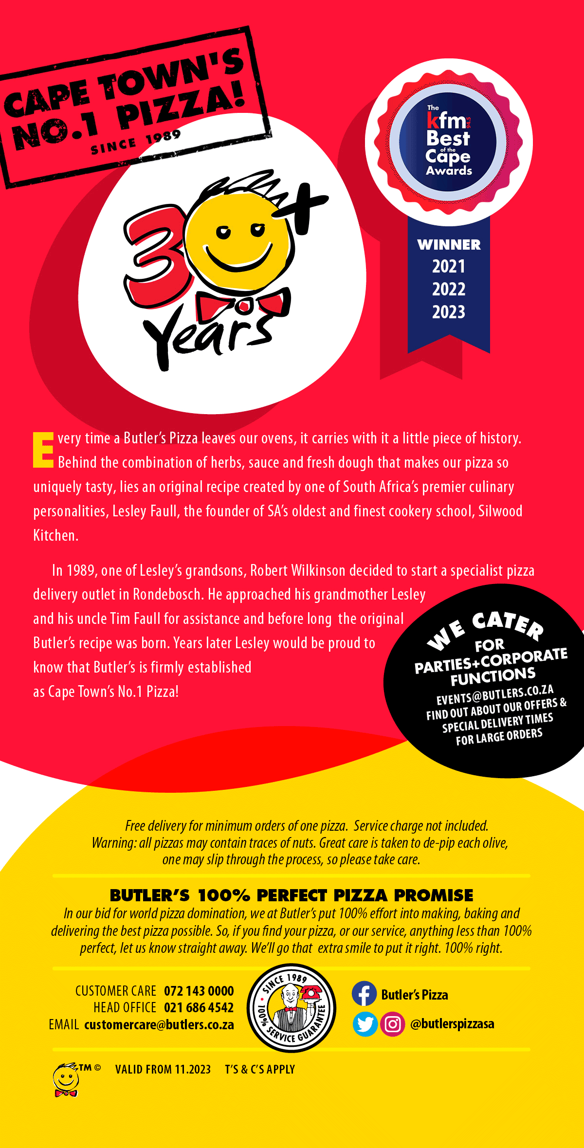 Butler's Pizza - Delivery Menu