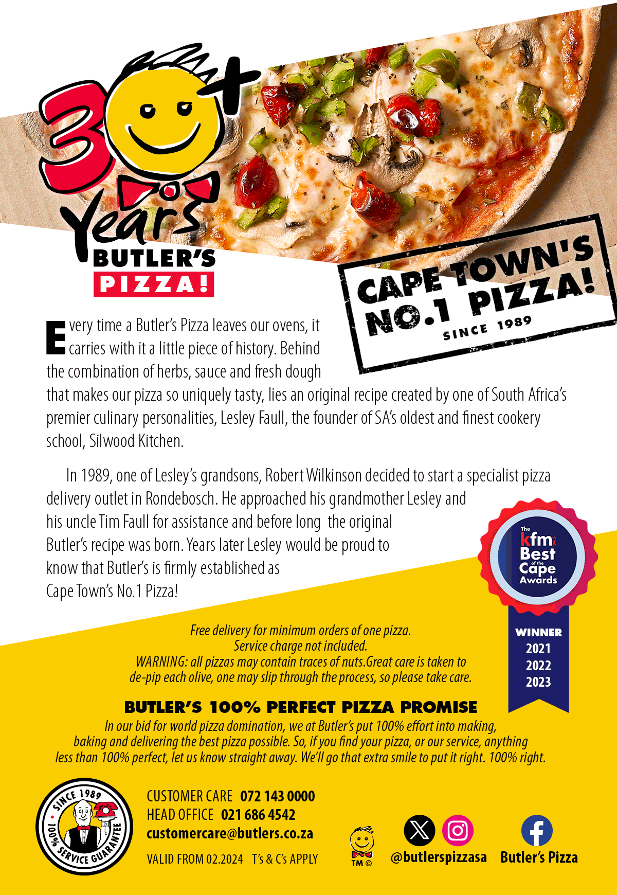 Butler's Pizza - Trading Times